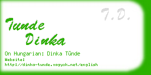 tunde dinka business card